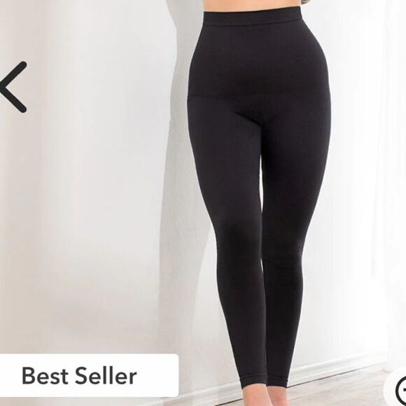 NWT Shapermint High Waisted Shaping Leggings Black - Picture 1 of 7